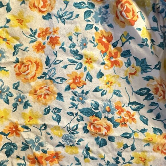 Vintage Pearl River Clothing Co  Womens L Floral Blouse Top Orange C13 - Picture 9 of 9